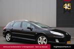 Peugeot 407 SW 2.2 GT 164pk Automaat/Leder/Xenon/Pano-dak/Tr, Auto's, Peugeot, Gebruikt, 4 cilinders, 1546 kg, Zwart