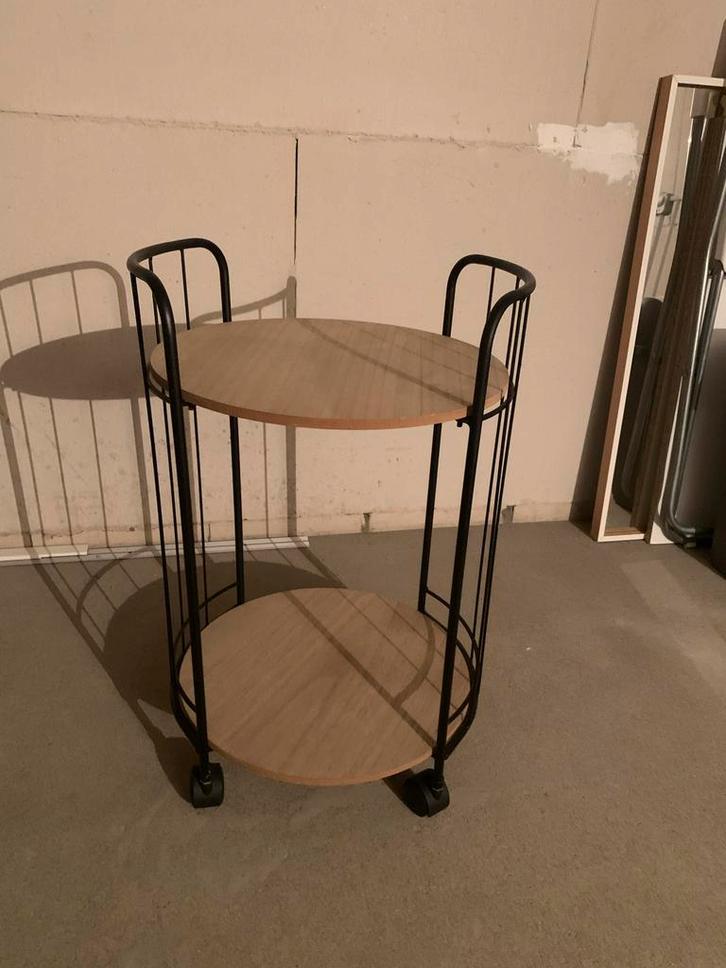 Keuken trolley / serveerwagen, Huis en Inrichting, Tafels | Bijzettafels, Gebruikt, Rond, 45 tot 60 cm, Minder dan 55 cm, Hout
