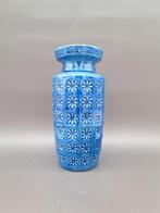 Vintage West Germany vaas Scheurich Prisma 261-22 Blauw, Ophalen of Verzenden