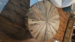 Salontafel rond boomstam (massief eiken hout), Huis en Inrichting, Tafels | Salontafels, Ophalen, Gebruikt, 100 tot 150 cm, 50 tot 100 cm
