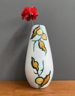 60 jaren FLORA GOUDA vaas decor Paola 1273 licht blauwe waas, Huis en Inrichting, Gebruikt, Overige kleuren, Aardewerk of Porselein