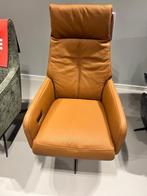Montel fauteuil model Dean in leder cognac elektrisch enaccu, Huis en Inrichting, Stoelen, Modern, Leer, Zo goed als nieuw, Eén