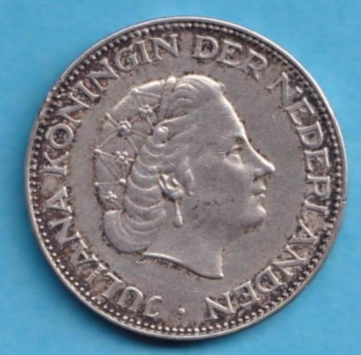 (KC68) Nederland 2,5 gulden 1962, Postzegels en Munten, Munten | Nederland, Losse munt, 2½ gulden, Koningin Juliana, Zilver, Verzenden