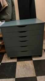 Ikea Alex ladeblok op wielen - groen-grijs, Huis en Inrichting, Ophalen, 5 laden of meer, 50 tot 100 cm, Zo goed als nieuw