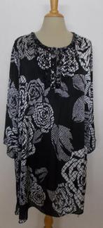 Mooie zwart/wit kraaltjes bewerkte tuniek van Yoek! L, Kleding | Dames, Verzenden, Zo goed als nieuw, Maat 42/44 (L), Zwart