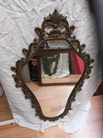Antieke oude koper spiegel 88 cm hoog 48 cm breed in midden, Antiek en Kunst, Antiek | Spiegels, Minder dan 100 cm, Ophalen of Verzenden
