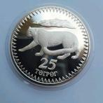 Mongolië 25 Tögrög tugrik 1987 Zilver - Sneeuw Tijger snow, Postzegels en Munten, Munten | Azië, Ophalen of Verzenden