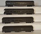 4x Athearn H0 6-assige rijtuigen Santa Fé, Overige merken, Gelijkstroom, Wagon, Ophalen of Verzenden