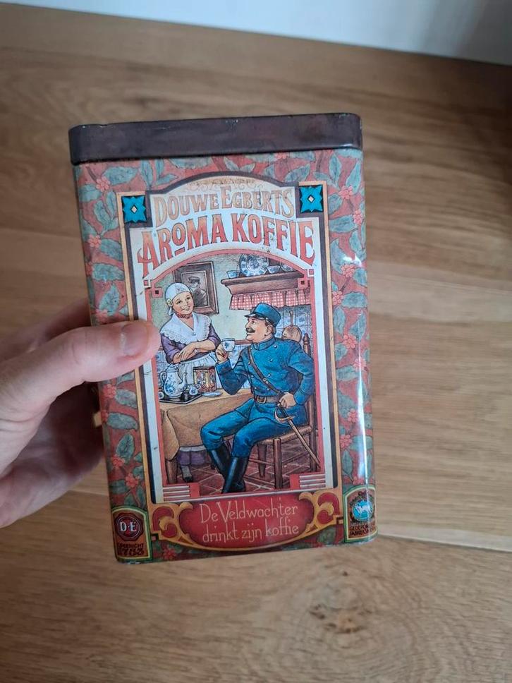 Douwe Egberts Aroma Koffie Blik - Vintage, Antiek en Kunst, Antiek | Schalen, Ophalen of Verzenden