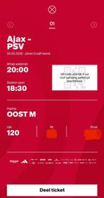 AJAX-PSV VAK 120, Tickets en Kaartjes, Losse kaart, Eén persoon, Mei