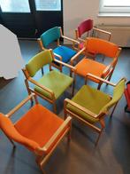 Vintage Pastoe stoelen x6 Kvadrat stof wol plywood, Huis en Inrichting, Stoelen, Ophalen, Hout, Gebruikt, Overige kleuren