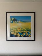 2 lijsten donkerblauw/goud, Huis en Inrichting, Ophalen of Verzenden, Hout, 75 tot 100 cm, 75 cm of meer