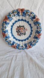 Makkumer aardenwerk wandbord kleurige bloemendecoratie #123, Antiek en Kunst, Antiek | Wandborden en Tegels, Ophalen of Verzenden