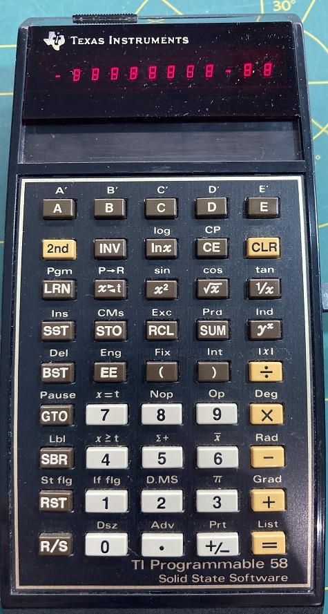 Texas Instruments vintage rekenmachine  TI 58, Diversen, Rekenmachines, Zo goed als nieuw, Ophalen of Verzenden