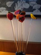 Murano glazen roerstokjes met fruit, Antiek en Kunst, Antiek | Glas en Kristal, Ophalen of Verzenden