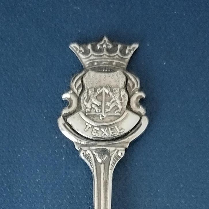 verzilverd lepeltje Texel (J.O. 90), Wadden, Waddeneiland, Antiek en Kunst, Antiek | Bestek, Ophalen of Verzenden