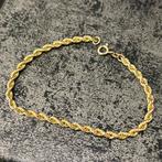 14k gouden armband rope schakel, Ophalen of Verzenden, Zo goed als nieuw, Goud