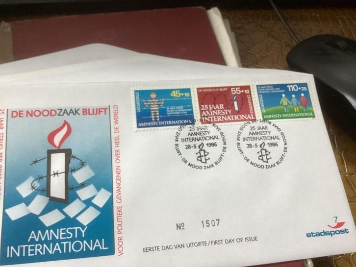 No4376 Stadspost Amnesty international  Heb ook van Nederlan, Postzegels en Munten, Postzegels | Eerstedagenveloppen, Onbeschreven