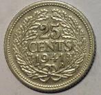 25 Cent 1941 Wilhelmina, Zilver, Koningin Wilhelmina, Losse munt, 25 cent