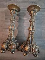 Kaarsenstandaard set  gekocht bij intra tuin  hoog 32cm, Ophalen of Verzenden, Metaal