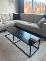 Industrieel Design Salontafel - Zwart Marmer, Huis en Inrichting, Tafels | Salontafels, Ophalen, Gebruikt, 100 tot 150 cm, Metaal