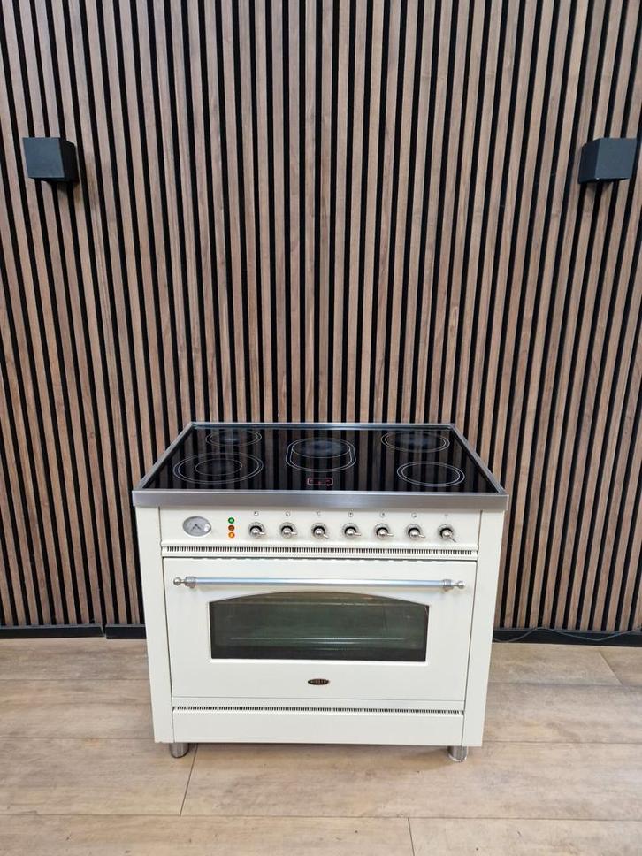 Prachtige Boretti Fornuis keramisch 90 cm (Gratis bezorgen), Witgoed en Apparatuur, Fornuizen, Zo goed als nieuw, Vrijstaand, Keramisch