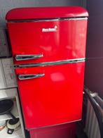 Prachtige retro koelkast, tafelmodel-90L label D, als nieuw!, 75 tot 100 liter, Met aparte vriezer, Zo goed als nieuw, 45 tot 60 cm