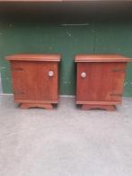 Set (2) jaren 60 nachtkastjes, Ophalen, Hout, Minder dan 45 cm, Minder dan 55 cm