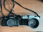 Yashica FR,FX-2 analoog cameras met 50mm lens en 2x converte, Audio, Tv en Foto, Fotocamera's Analoog, Spiegelreflex, Gebruikt