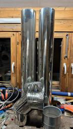 RVS Kachelpijp Set 150mm, Huis en Inrichting, Kachels, Ophalen, Vrijstaand, Hout, Nieuw