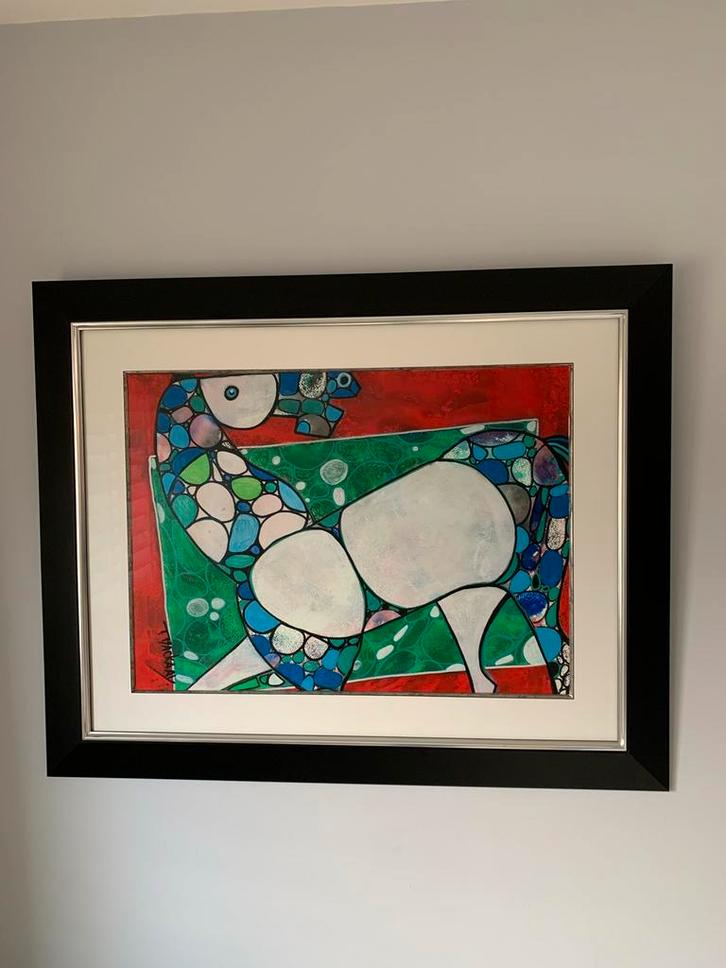 Theo Mackaay - olieverf op papier, Antiek en Kunst, Kunst | Schilderijen | Modern, Ophalen