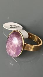 Leuke echte stenen ring (Amethist) prachtige kleur paars mt, Sieraden, Tassen en Uiterlijk, Ringen, IJzer of Staal, Paars, Nieuw