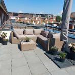Loungeset met kussens, Tuin en Terras, Tuinsets en Loungesets, Ophalen, Kunststof, Gebruikt, 6 zitplaatsen