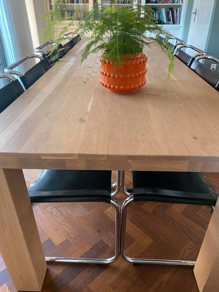 10x Thonet S33 eetkamerstoel zwart kernleder Mart Stam, Huis en Inrichting, Stoelen, Gebruikt, Vijf, Zes of meer stoelen, Leer