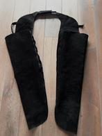 Zwarte leren chps, maat L, voor carnaval, Ophalen of Verzenden, Zo goed als nieuw, Maat 52/54 (L), Carnaval