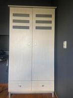 Whitewash Kledingkast met Hanggedeelte & Lades, Huis en Inrichting, Ophalen, Gebruikt, Met hangruimte, 50 tot 100 cm