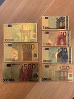 Nieuw Gouden set van alle zeven eurobiljetten, Ophalen of Verzenden, Overige landen