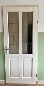 Opdek deuren te koop, 1 glas en lood en 1 dicht, Ophalen, 80 tot 100 cm, Binnendeur, Glas