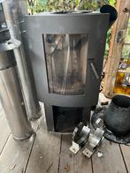 Houtkachel met toebehoren., Huis en Inrichting, Kachels, Ophalen, Gebruikt, Houtkachel, Vrijstaand