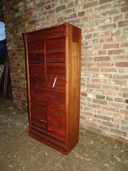 oude rolluikenkast met 16 kleine rolluikjes, Antiek en Kunst, Curiosa en Brocante, Ophalen