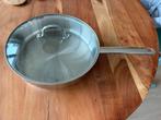 BK Hapjespan RVS 28cm - met deksel, Huis en Inrichting, Keuken | Potten en Pannen, Ophalen, Gebruikt, Inductieplaat, Rvs