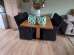 Eetkamertafel met 4 stoelen (zsm ophalen!), Huis en Inrichting, Ophalen, Gebruikt, 50 tot 100 cm, 150 tot 200 cm