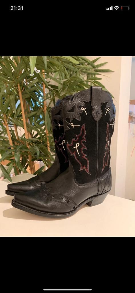 Caborca cowboylaarzen 40 western boots bohemian laarzen, Kleding | Dames, Schoenen, Zo goed als nieuw, Hoge laarzen, Zwart, Ophalen of Verzenden