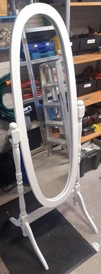 Witte Staande Spiegel - Oval, Ophalen, Zo goed als nieuw, 50 tot 75 cm, 150 tot 200 cm