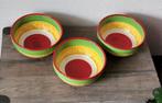 Tapas servies, vrolijk gekleurde Intermezzo schalen 3 stuks, Huis en Inrichting, Keuken | Servies, Ophalen, Overige stijlen, Schaal of Schalen