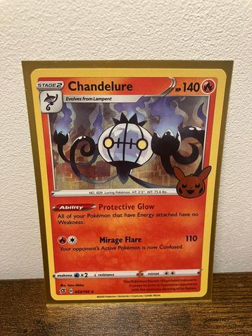 Chandelure 033/192 Pokemon kaart Halloween ultra rare holo 