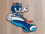 Wandbord van Sonic the hedgehog op skateboard € 17,50, Ophalen, Zo goed als nieuw, Wanddecoratie