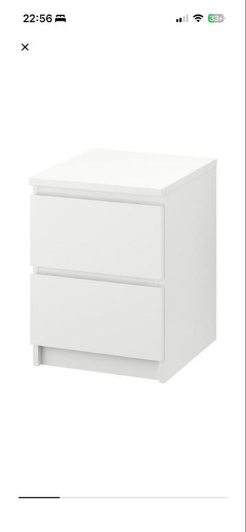 2x IKEA Malm Nachtkastjes - afbeelding 1