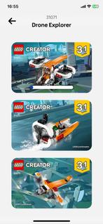 Lego drone explorer 31071, Kinderen en Baby's, Speelgoed | Duplo en Lego, Ophalen of Verzenden, Zo goed als nieuw
