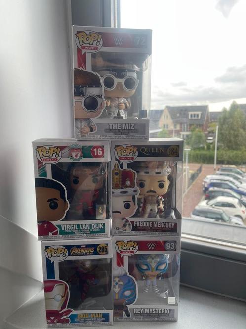 Funko Pop bundel (Marvel, WWE, Queen, Virgil Van Dijk), Verzamelen, Poppetjes en Figuurtjes, Nieuw, Ophalen